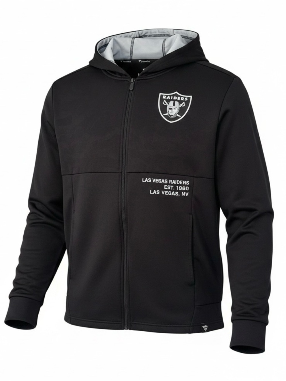Fanatics Las Vegas Raiders Full Zip Hooded Jacket Black Mens Medium NFL Athletic